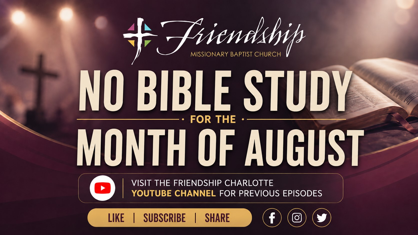 No Bible Study